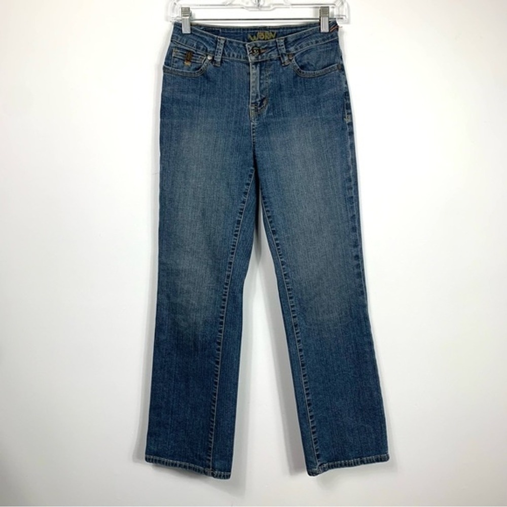 Y2K Worn Brand Straight Leg Jeans Mid Rise Denim Womens P4